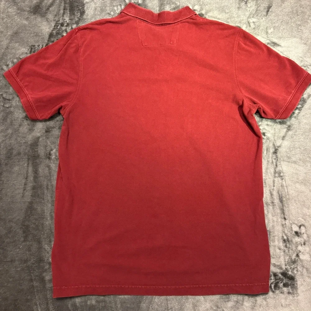 Banana Republic Mens XL Red Pique Polo Shirt Elephant Logo Short Sleeve